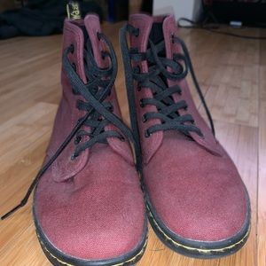 Red Cloth Dr. Martens